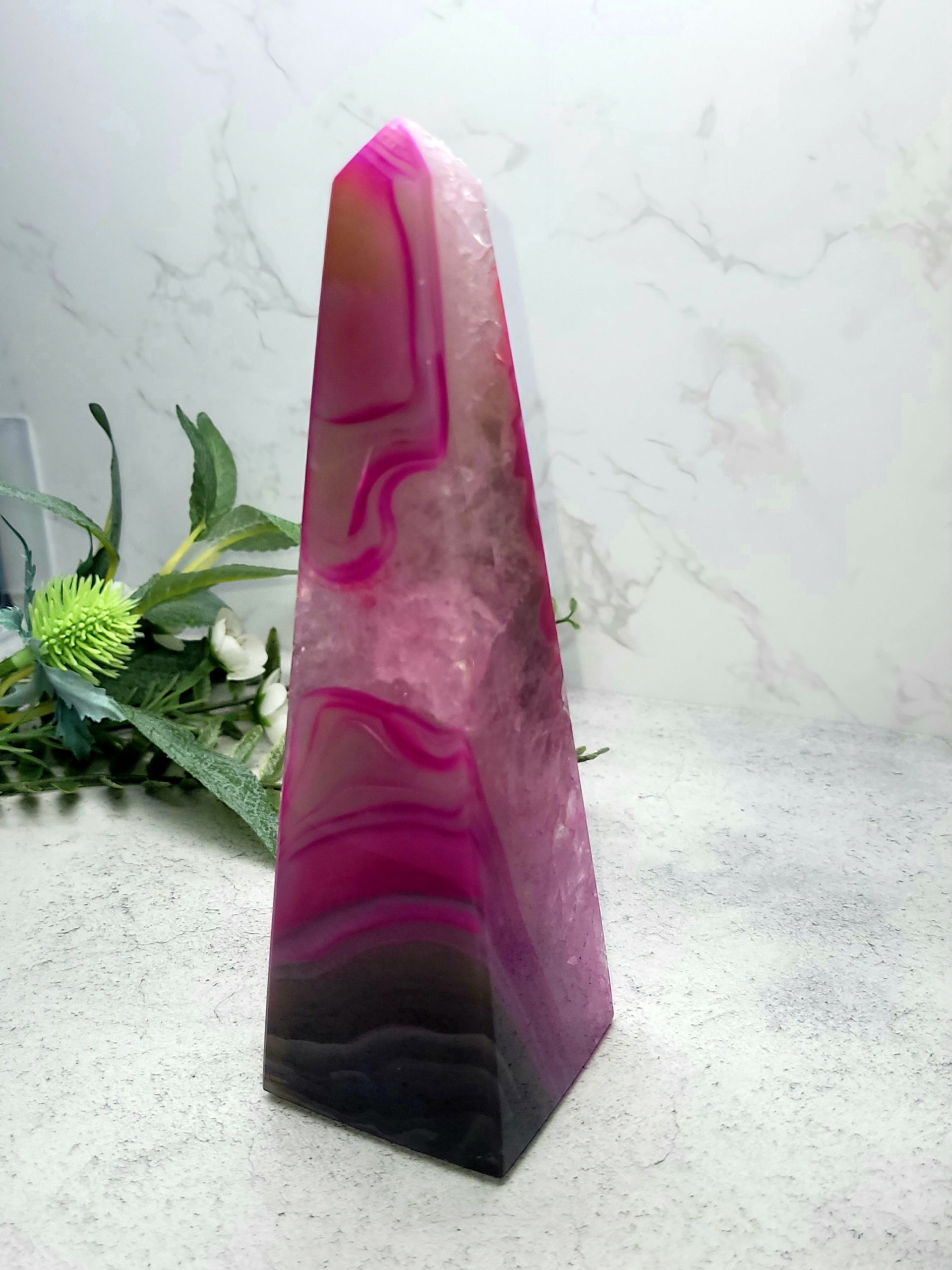 Agate Tower Polished Pink 15-17cm - Image 2