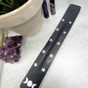 Triple Moon Wooden Incense Ash Catcher