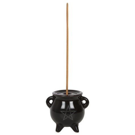 Pentragram Cauldron Ceramic Incense Holder - Image 3