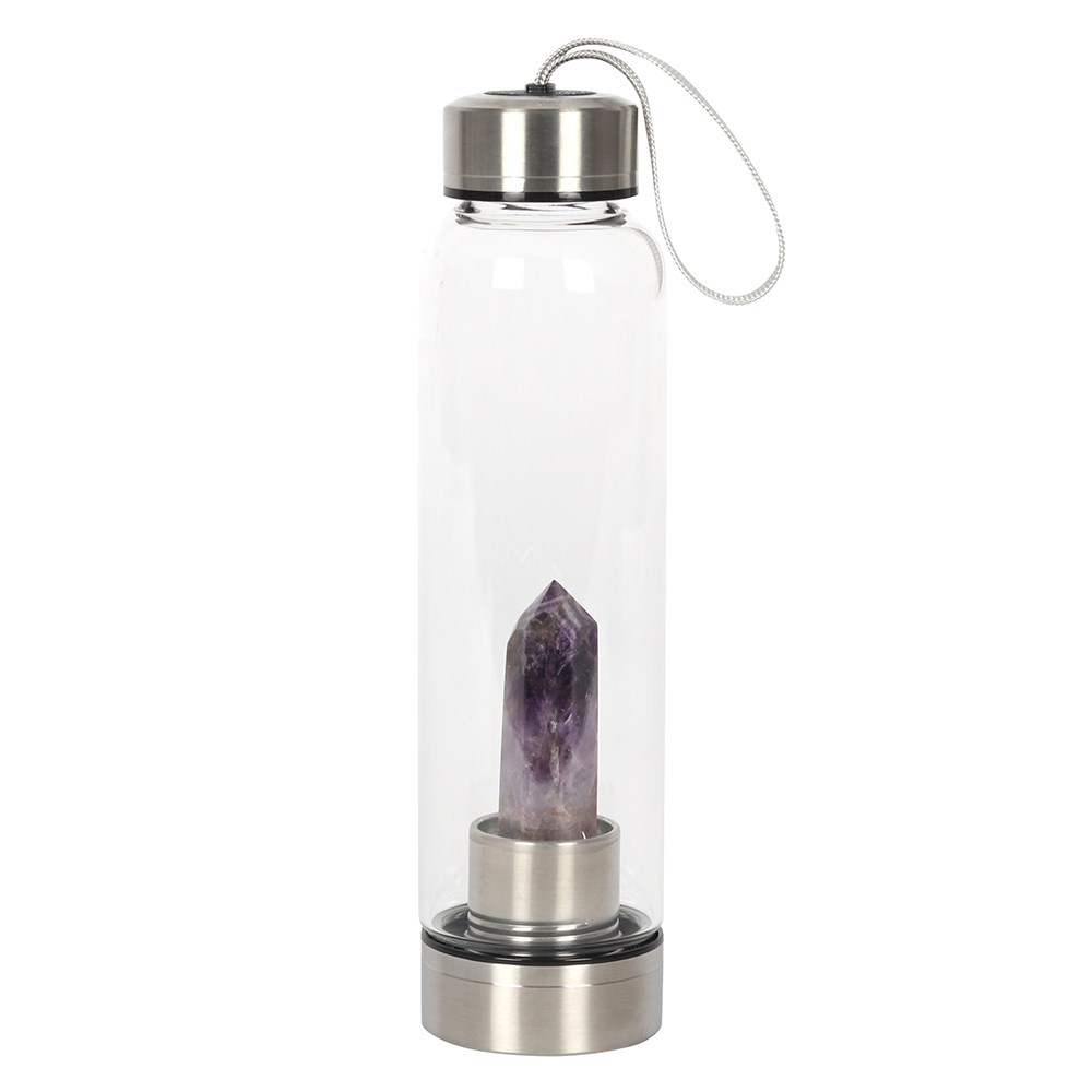 Amethyst Tower Calming Glass Water Bottle