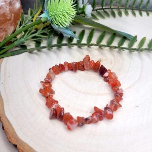 Carnelian chip bracelet