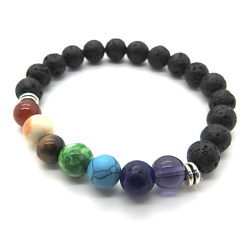 Chakra Lava Stone Diffuser Bracelet