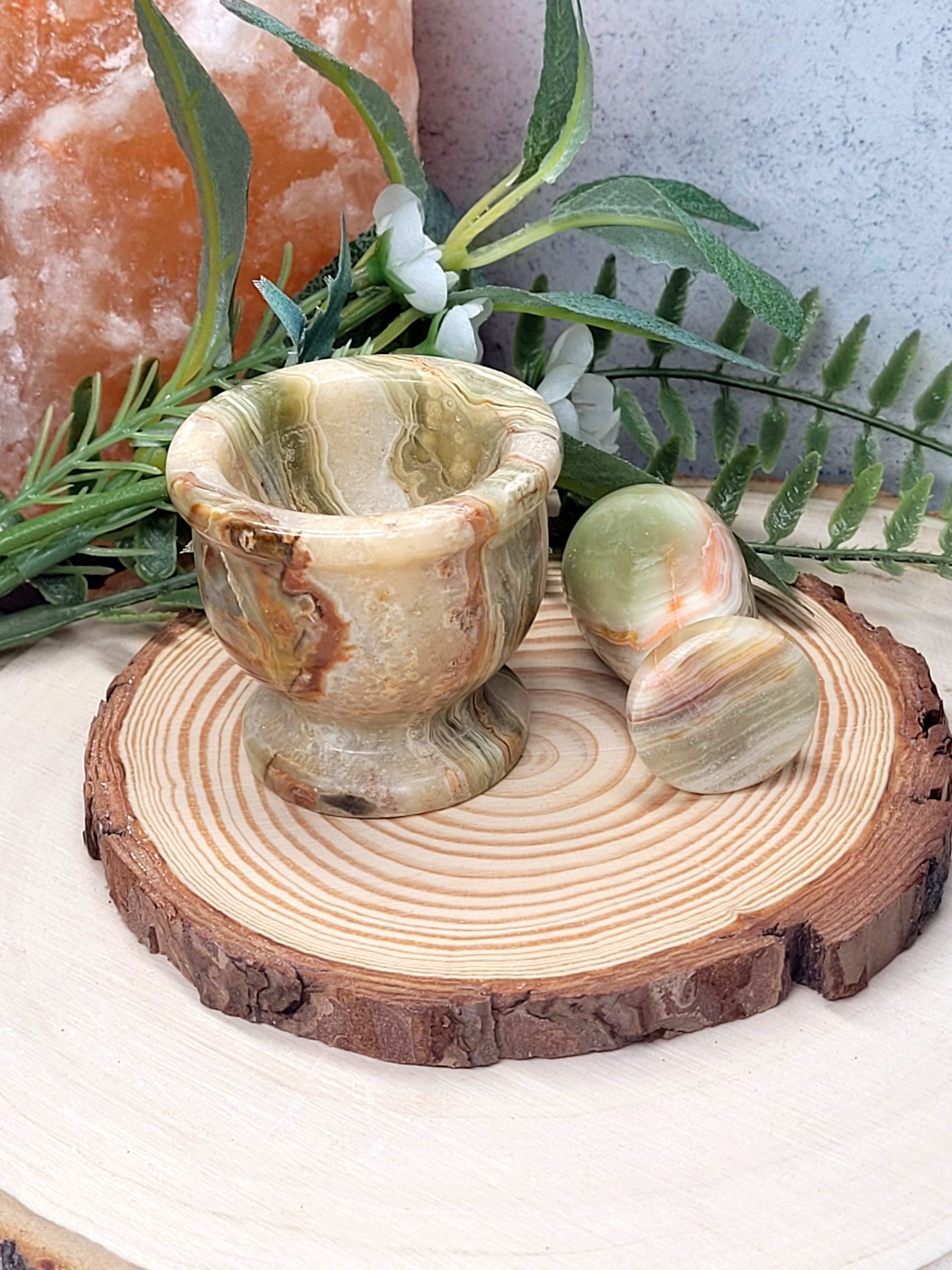 Pestle & Mortar (mini)-Onyx Marble - Image 2