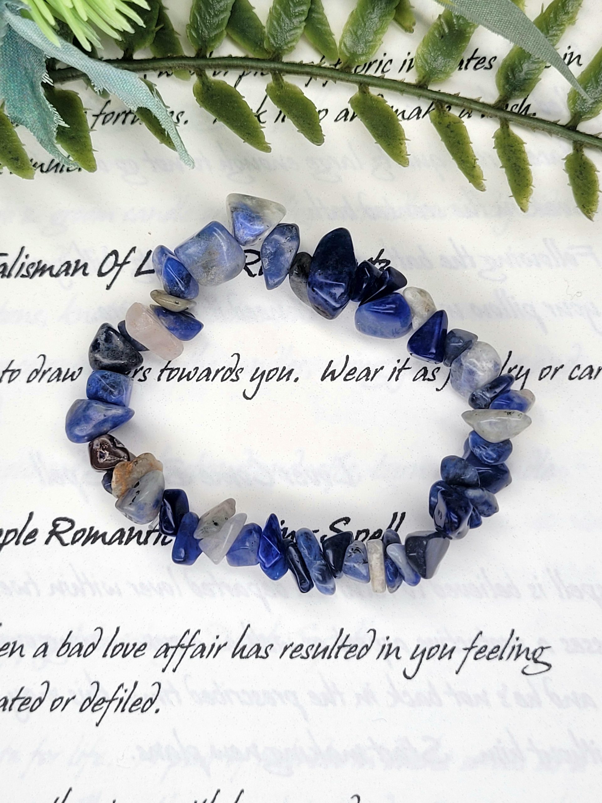 Sodalite chip bracelet