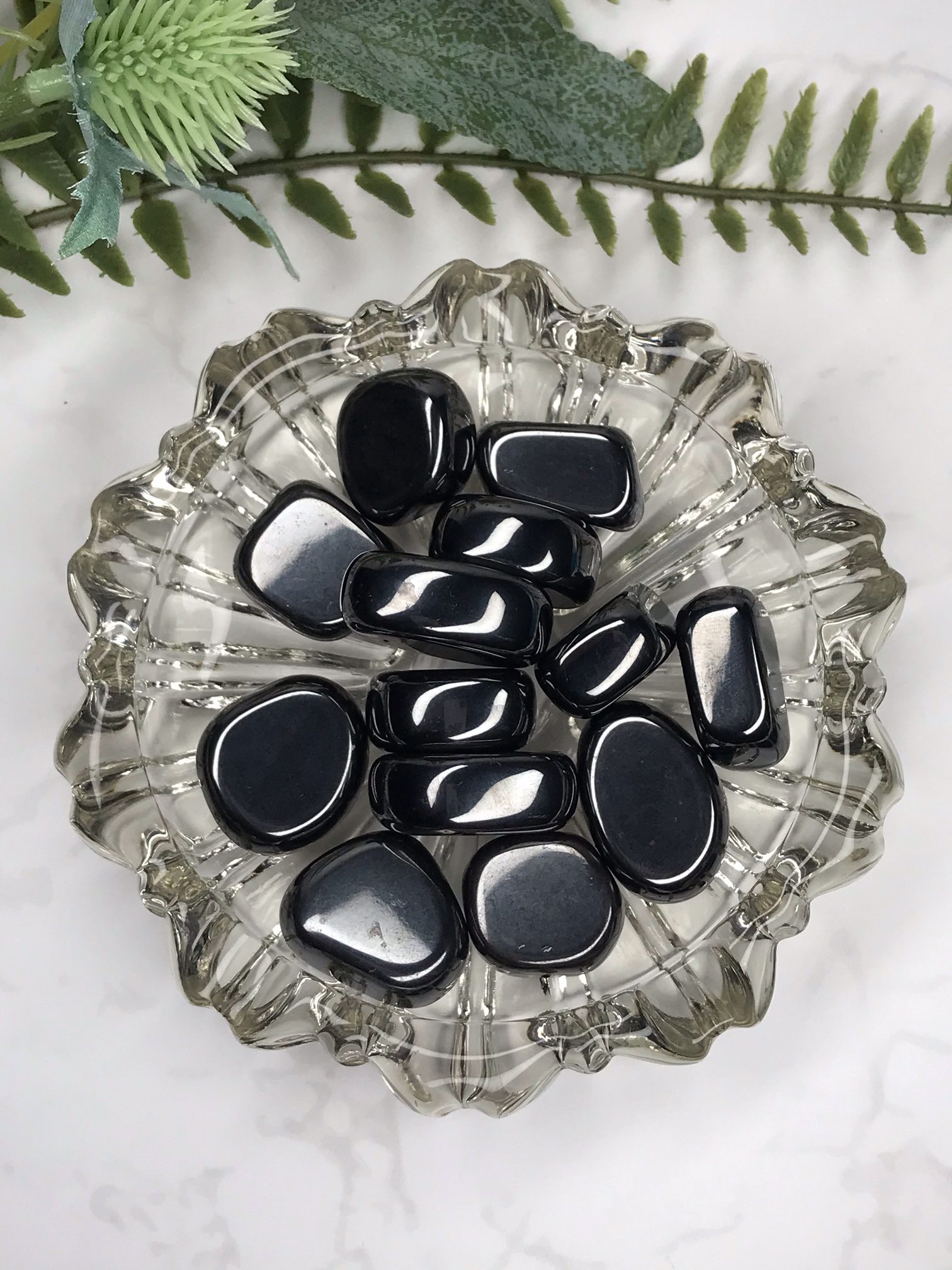 Hematite tumble stone