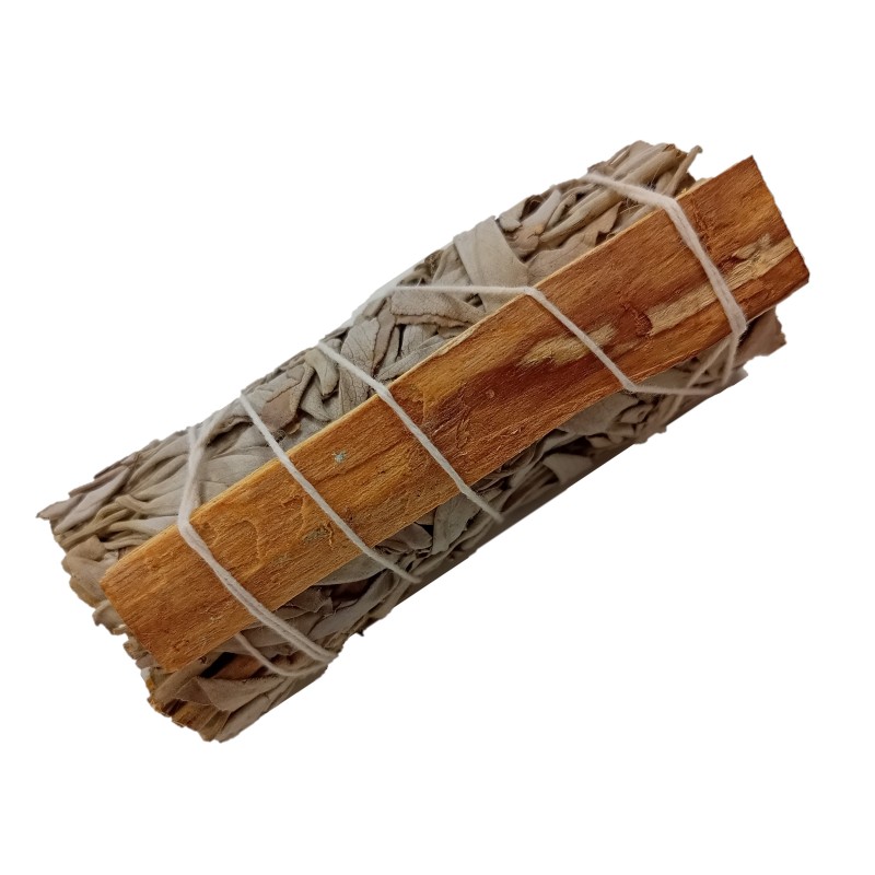 sage and palo White Sage with Palo Santo smudge 4"