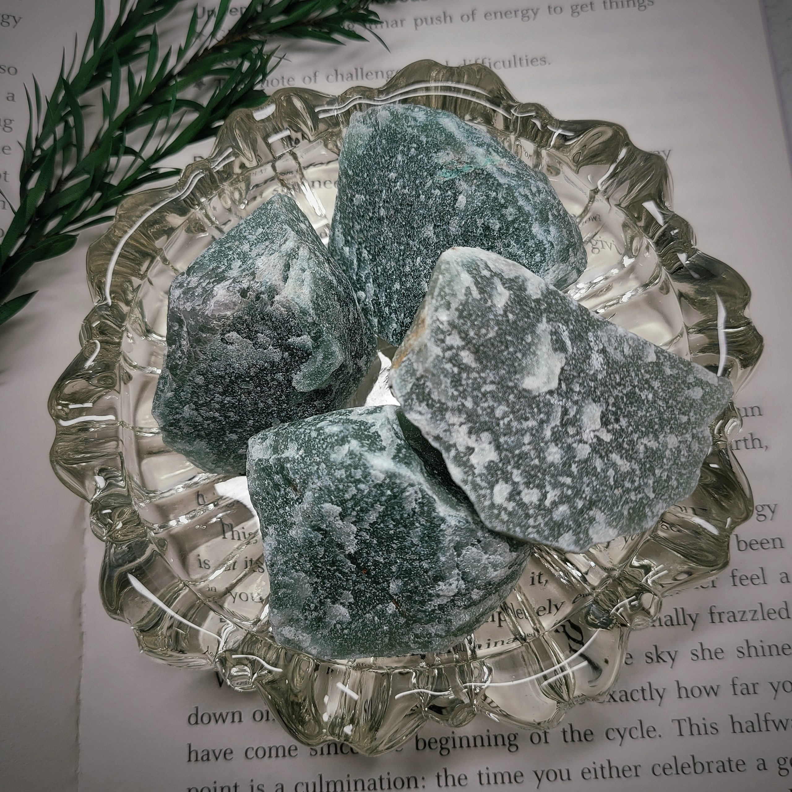 Raw Green Quartz chunks-1pcs