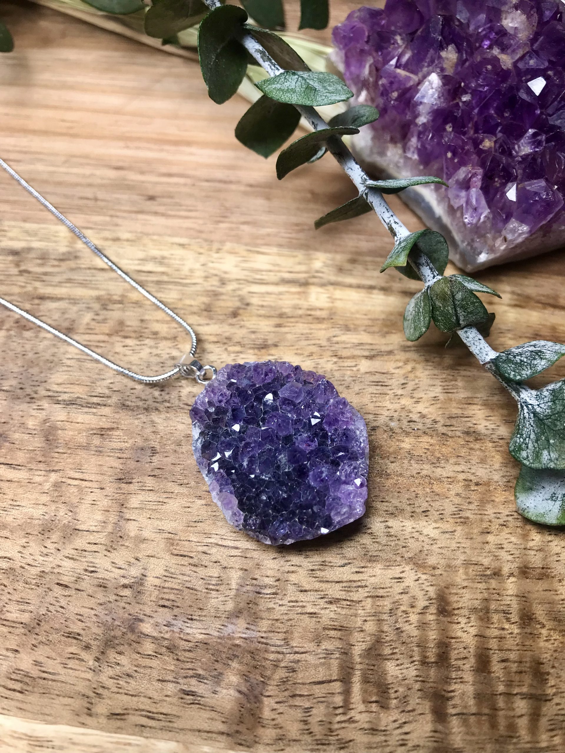 Amethyst cluster pendant 25-30mm - Image 2