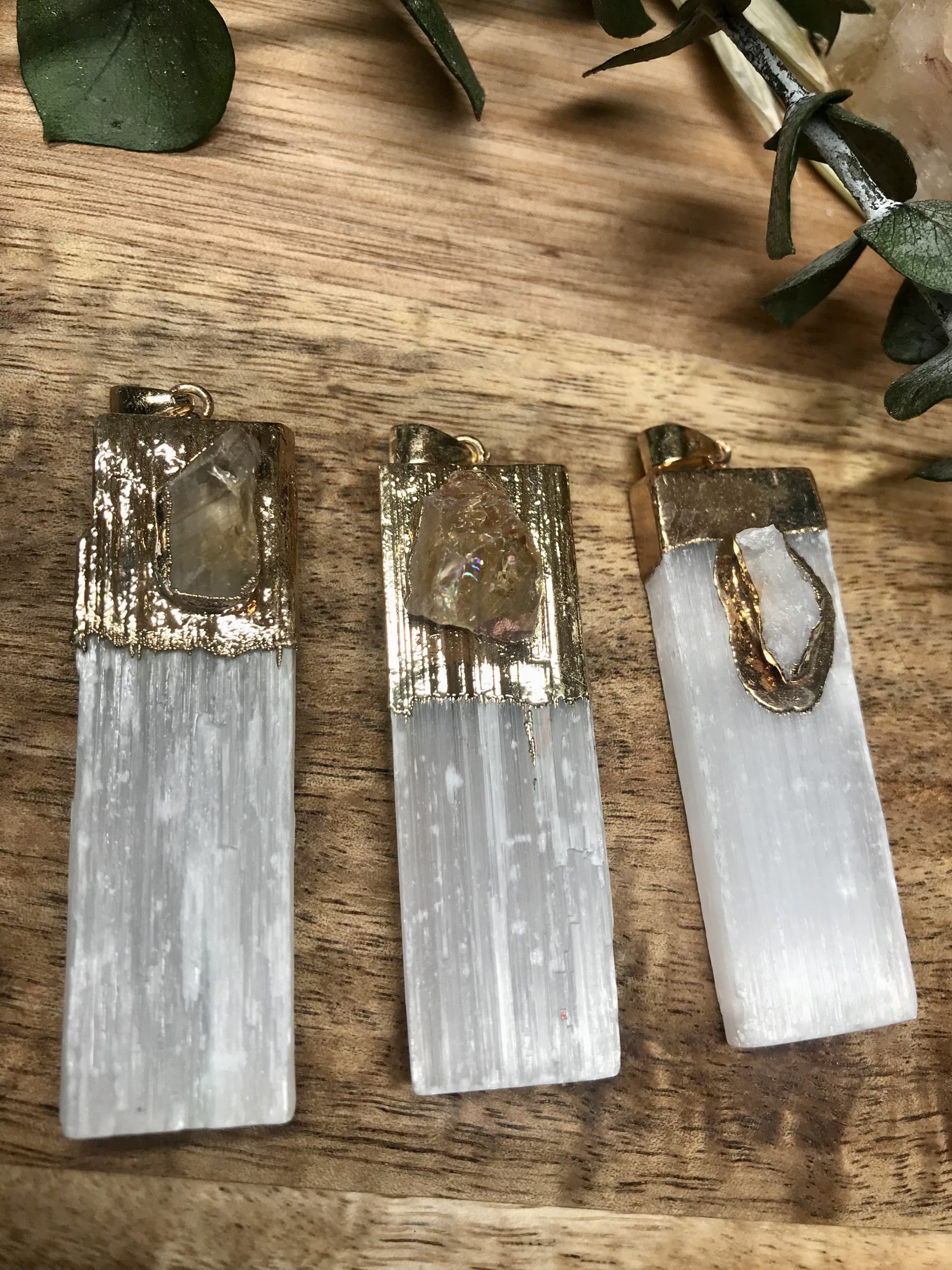 Selenite & Citrine pendant - Image 3