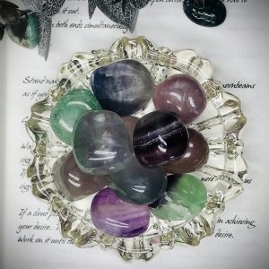 Rainbow Fluorite tumble stone