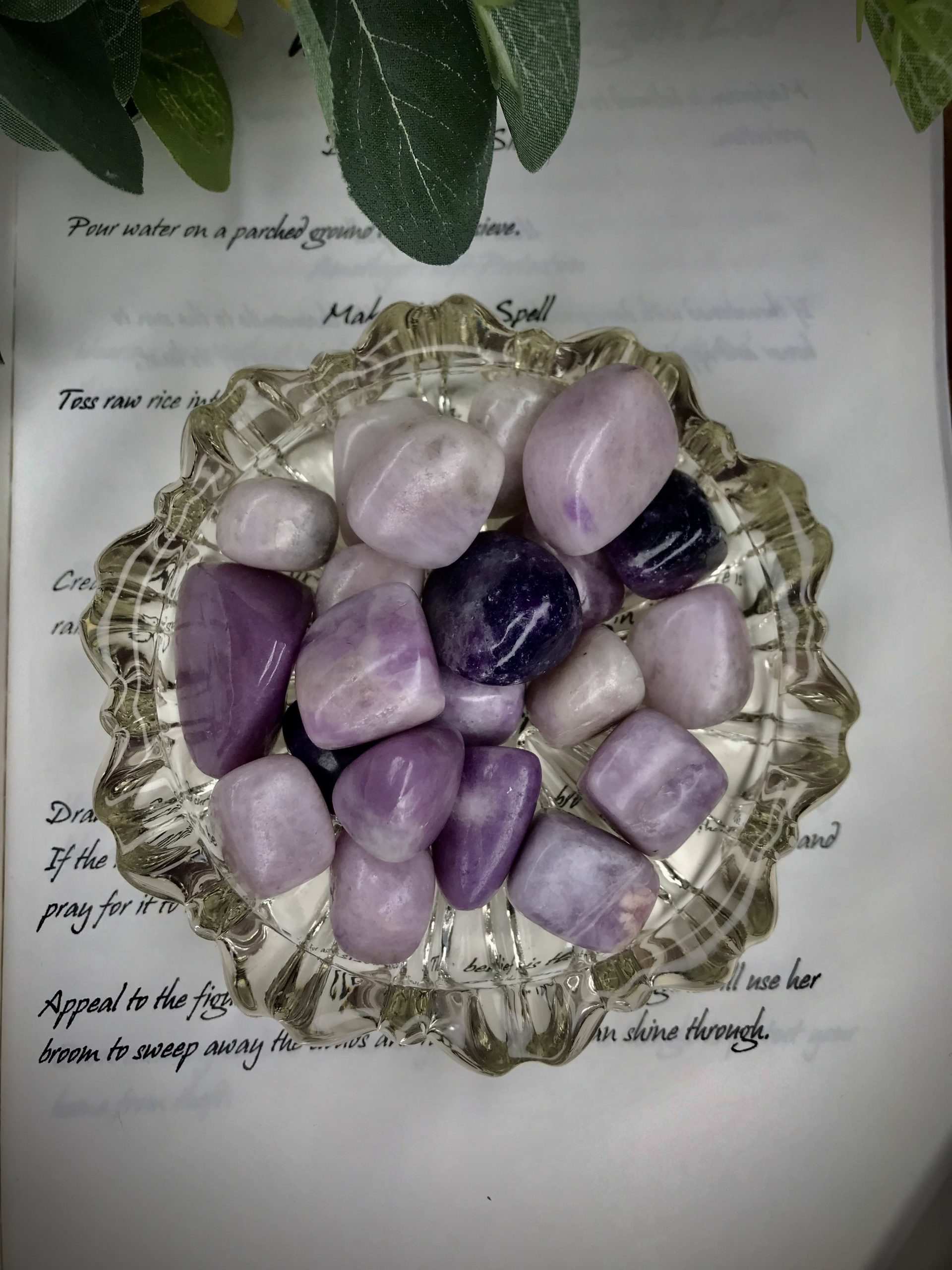 Lepidolite tumble stone