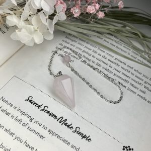 Rose quartz pendulum