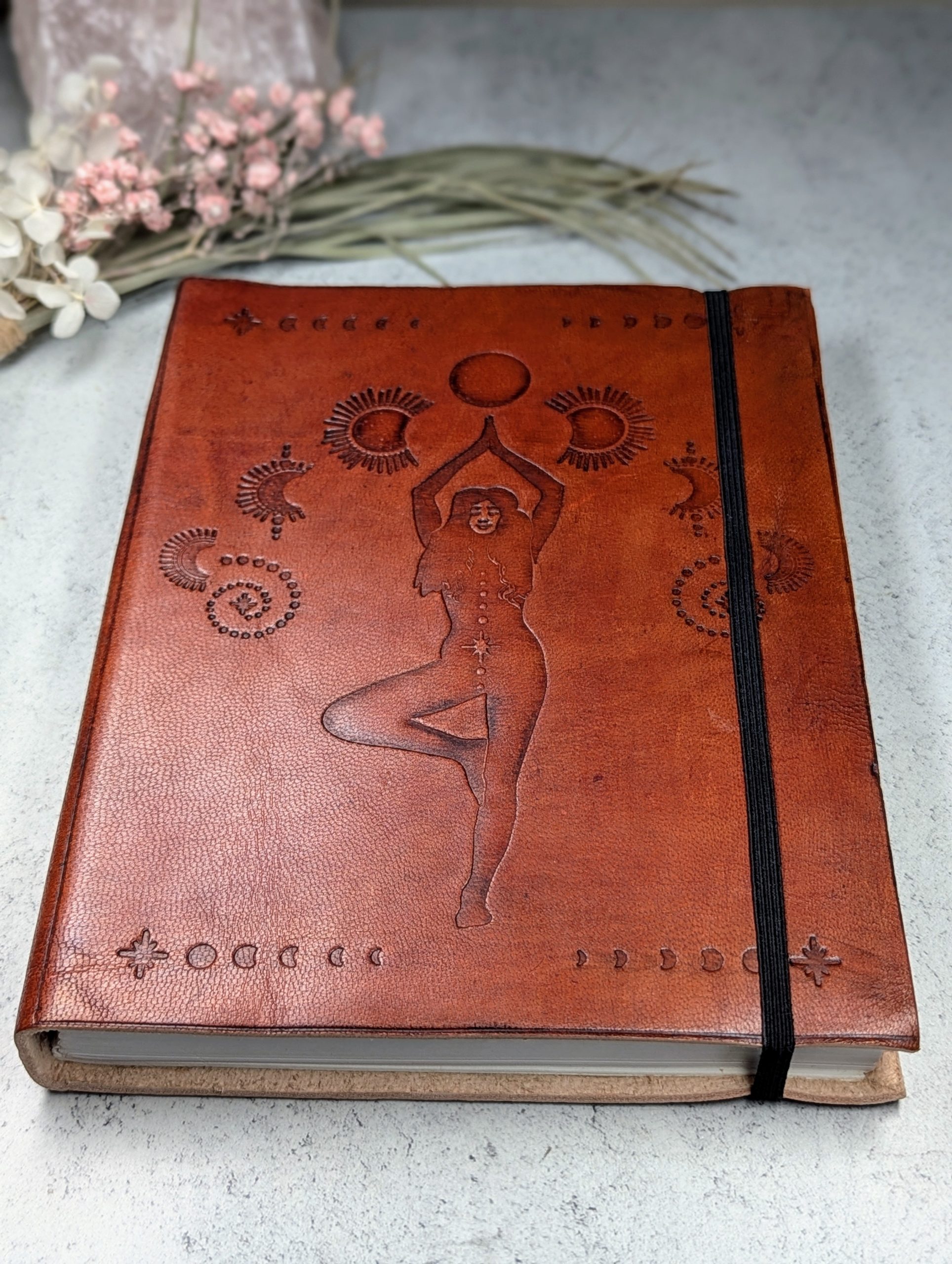 Leather Journal - Celestial Goddess