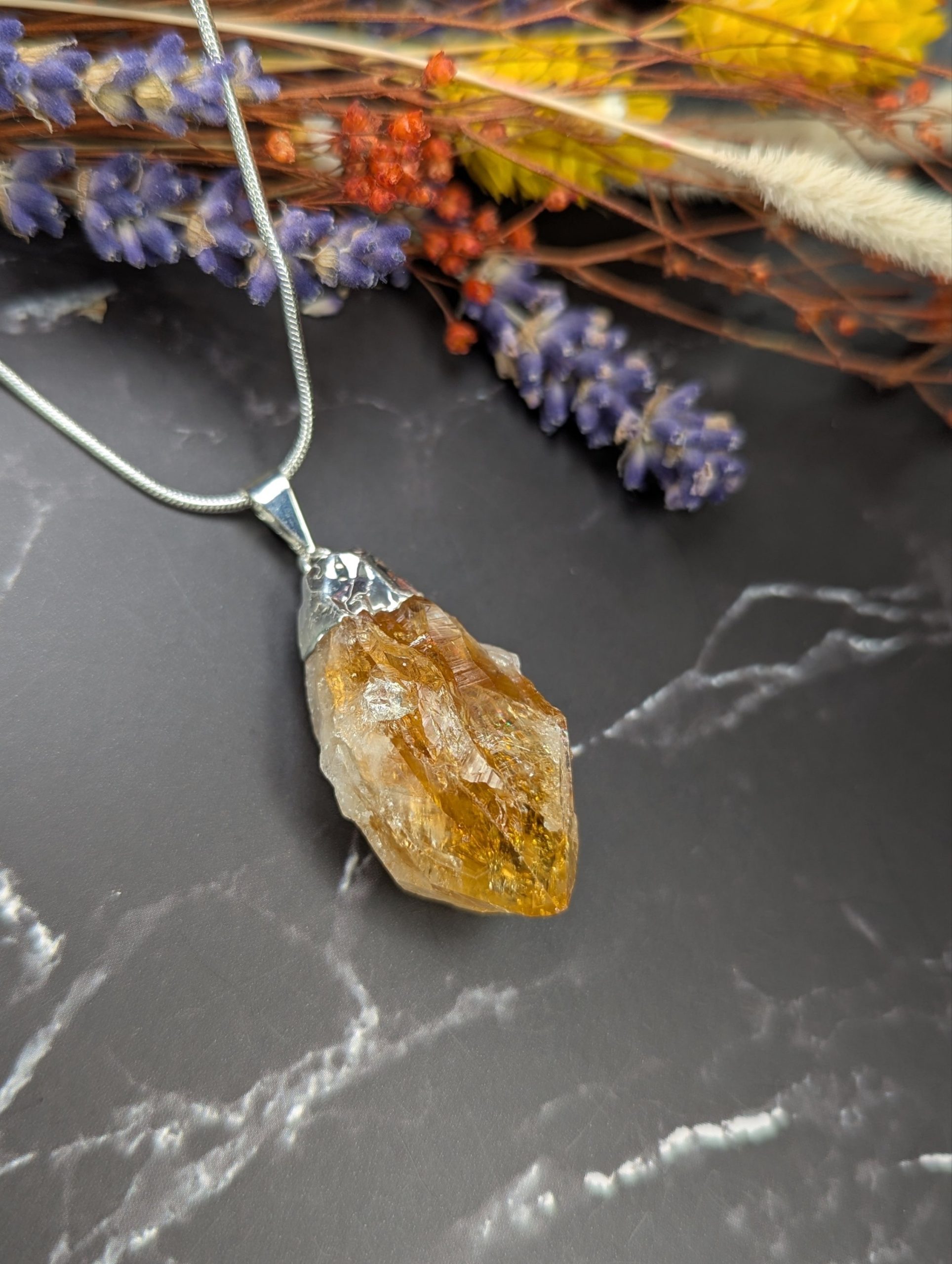 Raw Citrine Pendant