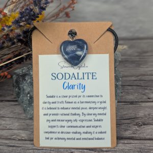 Sodalite Heart Necklace- "Clarity"