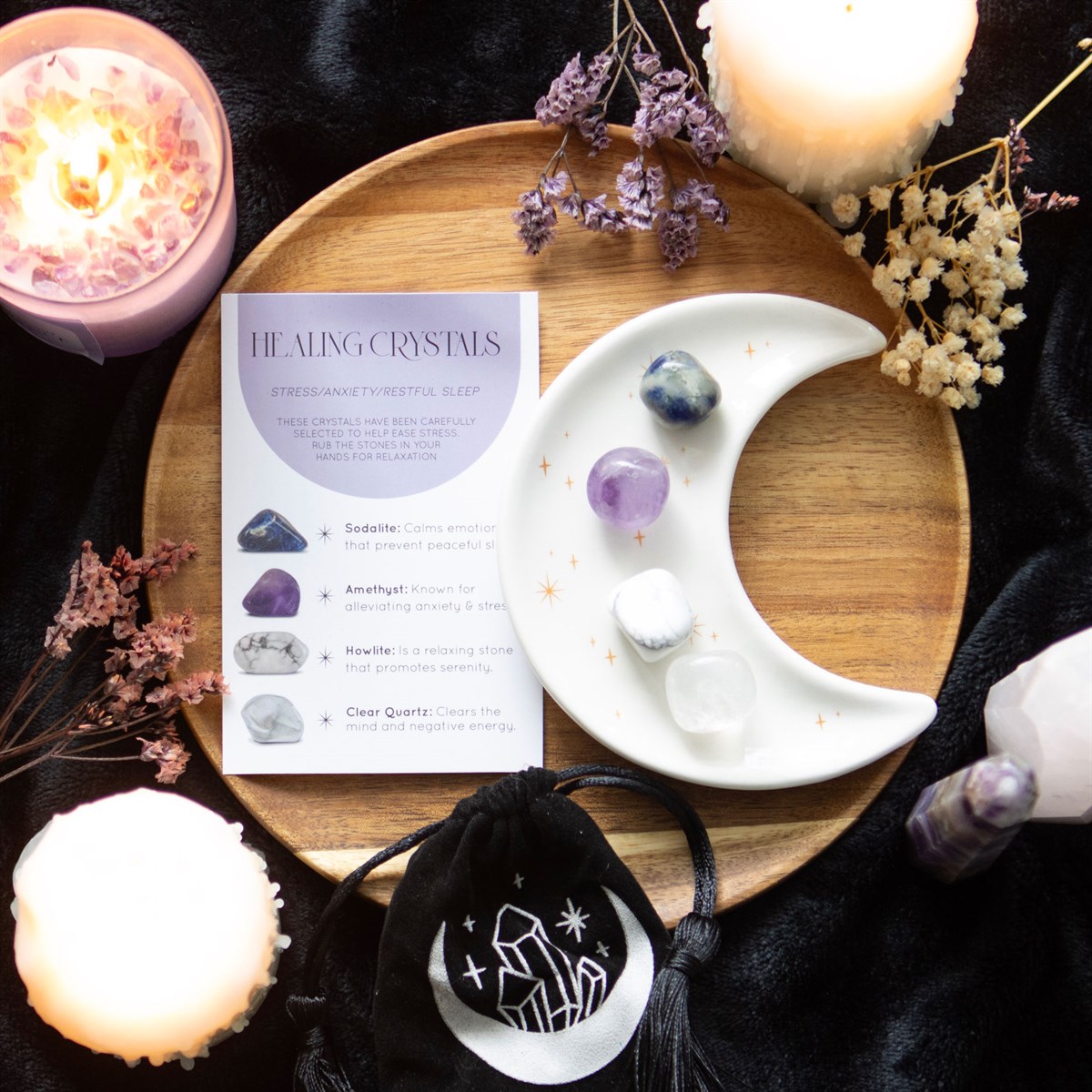 Healing Crystal set- Stress, Anxiety, Restful sleep