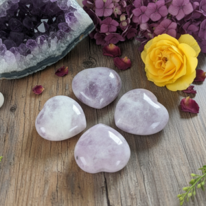 Lepidolite Puff Heart