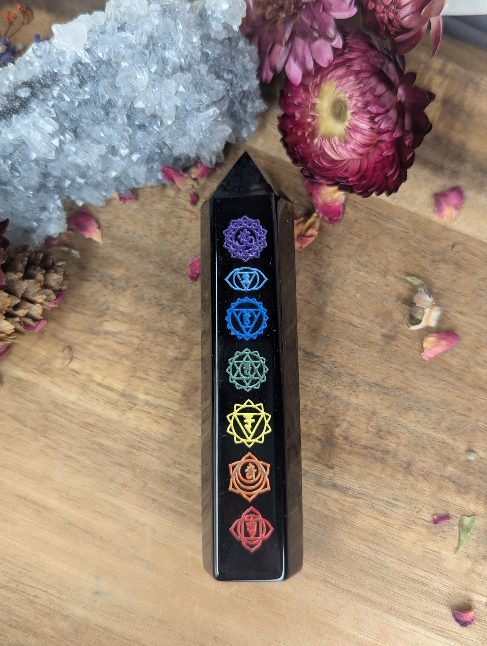 Obsidian Chakra Tower 10cm - Image 2