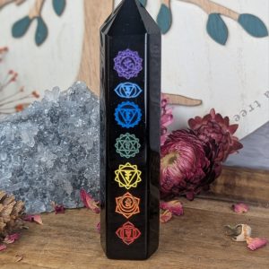 Obsidian Chakra Tower 10cm